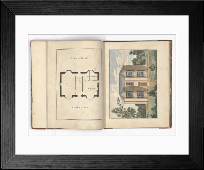 Framed Print : Pages from Brays Designs for Cottages and Villas Framed Print : Pages from Brays Designs for Cottages and Villas