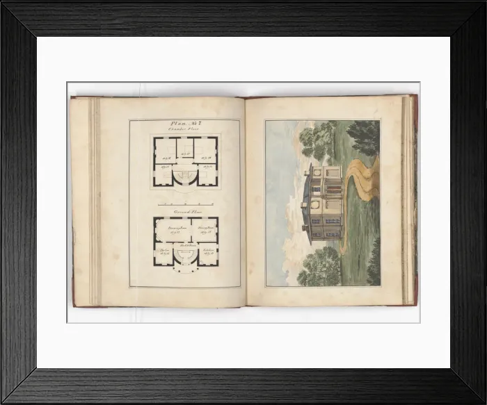 Framed Print : Pages from Brays Designs for Cottages and Villas Framed Print : Pages from Brays Designs for Cottages and Villas