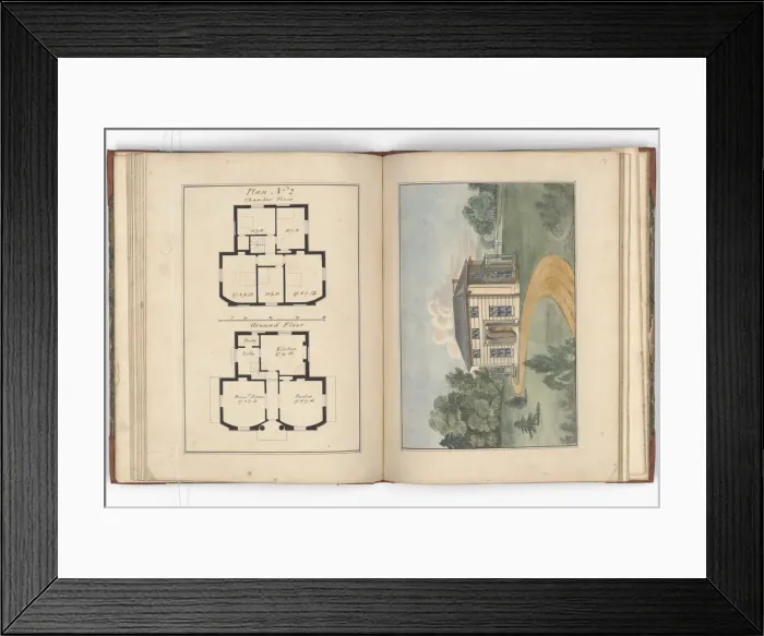Framed Print : Pages from Brays Designs for Cottages and Villas Framed Print : Pages from Brays Designs for Cottages and Villas