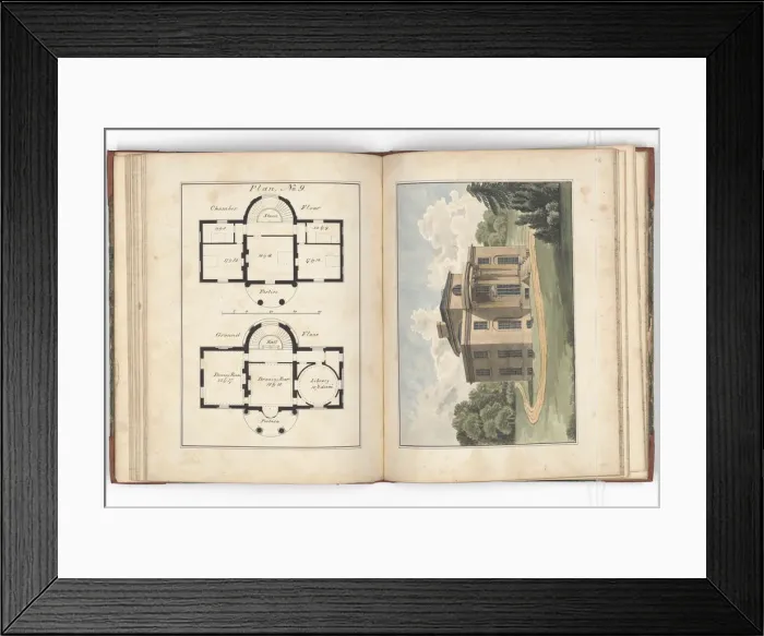 Framed Print : Pages from Brays Designs for Cottages and Villas Framed Print : Pages from Brays Designs for Cottages and Villas