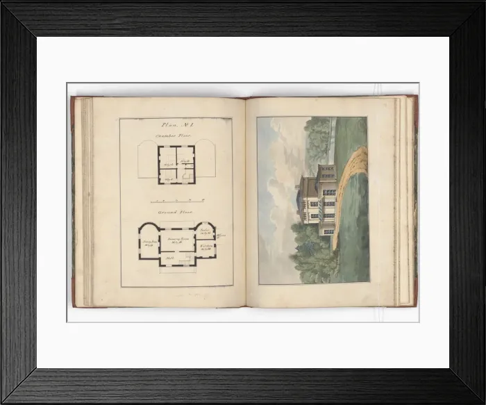 Framed Print : Pages from Brays Designs for Cottages and Villas Framed Print : Pages from Brays Designs for Cottages and Villas