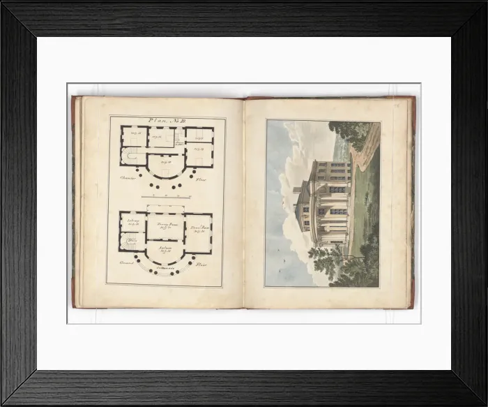 Framed Print : Pages from Brays Designs for Cottages and Villas Framed Print : Pages from Brays Designs for Cottages and Villas