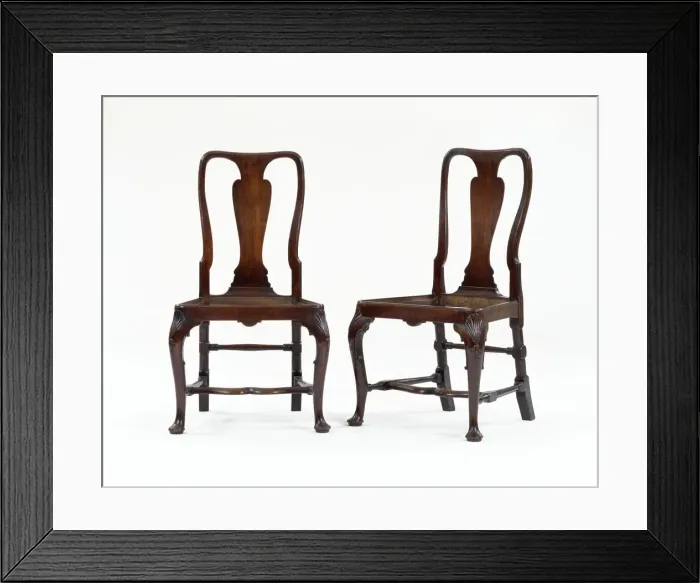 Framed Print : Walnut India-back chairs Framed Print : Walnut India-back chairs