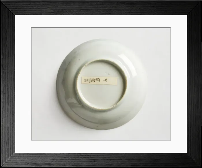 Framed Print : Saucer, underside Framed Print : Saucer, underside