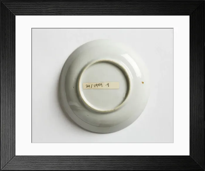 Framed Print : Saucer, underside Framed Print : Saucer, underside