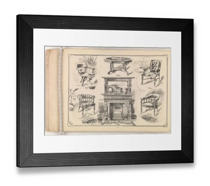 Framed Print : Page from Furniture by C&S. Ltd Framed Print : Page from Furniture by C&S. Ltd