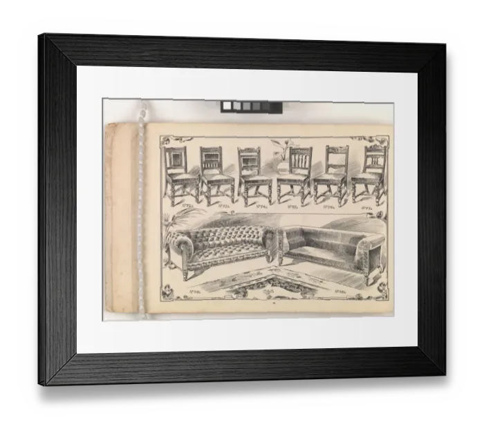 Framed Print : Page from Furniture by C&S. Ltd Framed Print : Page from Furniture by C&S. Ltd