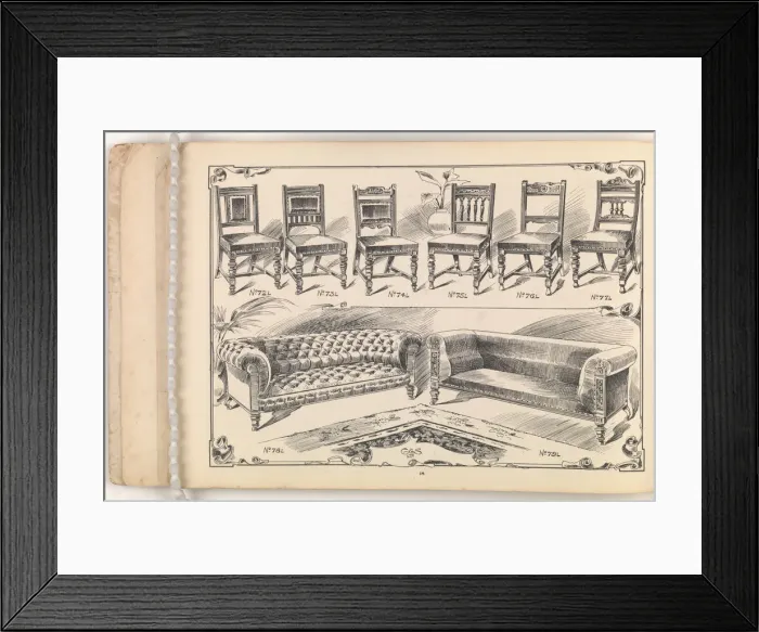 Framed Print : Page from Furniture by C&S. Ltd Framed Print : Page from Furniture by C&S. Ltd