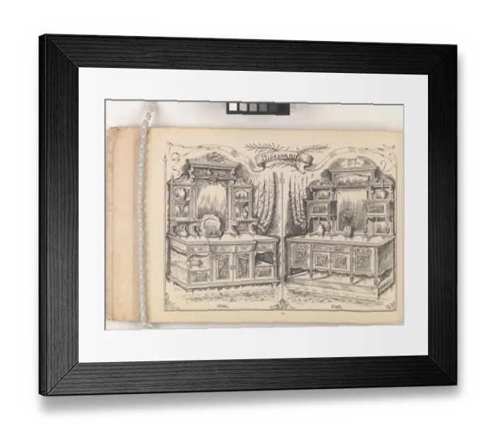 Framed Print : Page from Furniture by C&S. Ltd Framed Print : Page from Furniture by C&S. Ltd