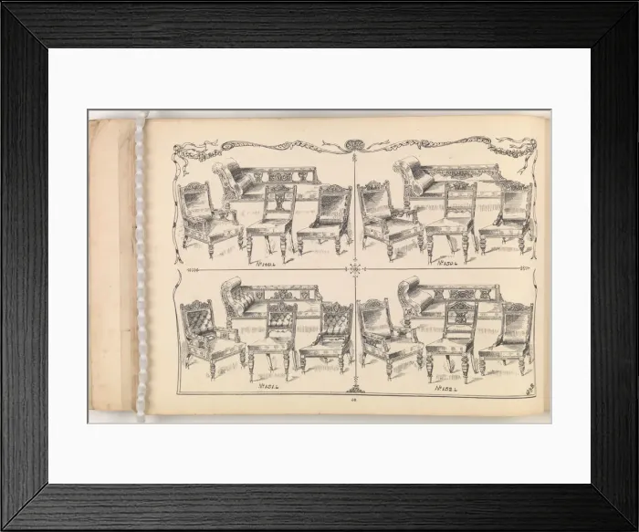 Framed Print : Page from Furniture by C&S. Ltd Framed Print : Page from Furniture by C&S. Ltd