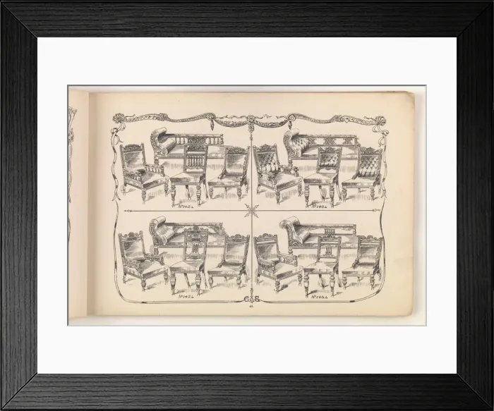 Framed Print : Page from Furniture by C&S. Ltd Framed Print : Page from Furniture by C&S. Ltd