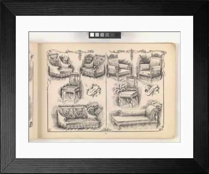Framed Print : Page from Furniture by C&S. Ltd Framed Print : Page from Furniture by C&S. Ltd