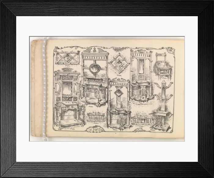 Framed Print : Page from Furniture by C&S. Ltd Framed Print : Page from Furniture by C&S. Ltd