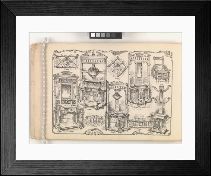 Framed Print : Page from Furniture by C&S. Ltd Framed Print : Page from Furniture by C&S. Ltd