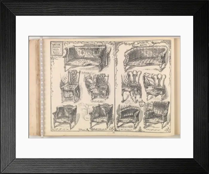Framed Print : Page from Furniture by C&S. Ltd Framed Print : Page from Furniture by C&S. Ltd
