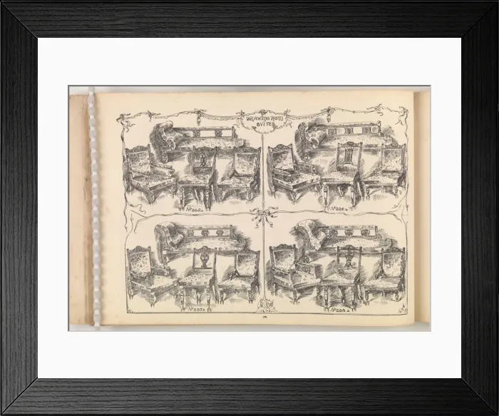 Framed Print : Page from Furniture by C&S. Ltd Framed Print : Page from Furniture by C&S. Ltd