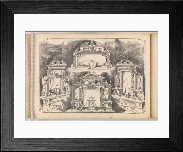 Framed Print : Page from Furniture by C&S. Ltd Framed Print : Page from Furniture by C&S. Ltd