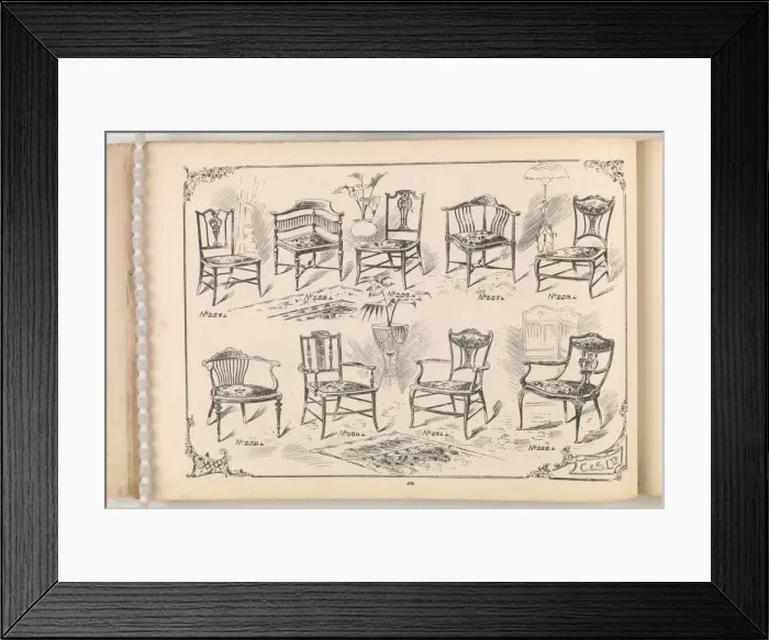 Framed Print : Page from Furniture by C&S. Ltd Framed Print : Page from Furniture by C&S. Ltd
