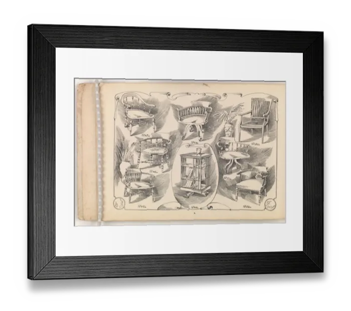 Framed Print : Page from Furniture by C&S. Ltd Framed Print : Page from Furniture by C&S. Ltd