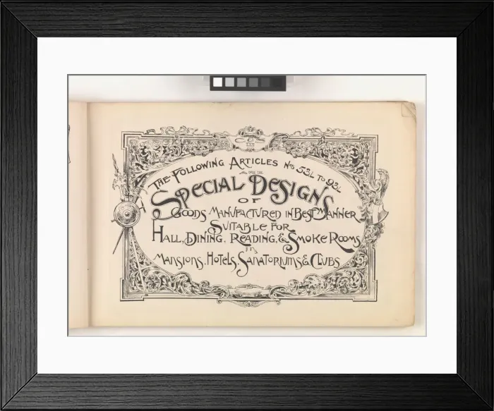 Framed Print : Page from Furniture by C&S. Ltd Framed Print : Page from Furniture by C&S. Ltd