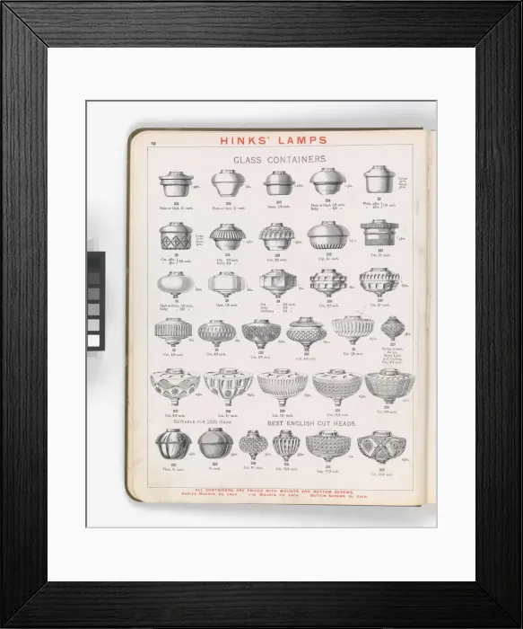 Framed Print : Page from Hinks Lamps catalogue Framed Print : Page from Hinks Lamps catalogue