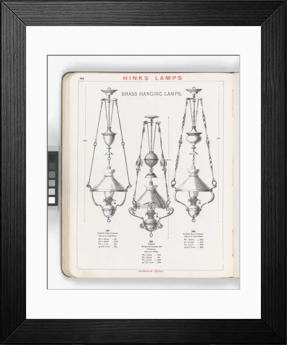 Framed Print : Page from Hinks Lamps catalogue Framed Print : Page from Hinks Lamps catalogue
