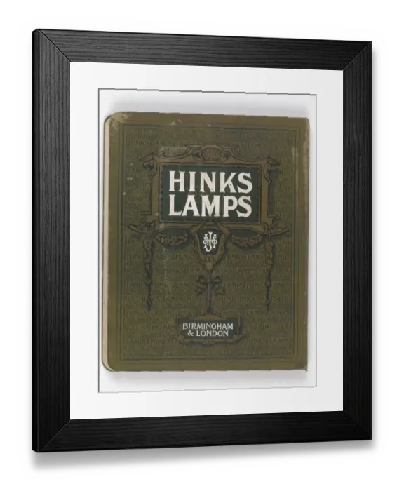 Framed Print : Back cover of Hinks Lamps catalogue Framed Print : Back cover of Hinks Lamps catalogue
