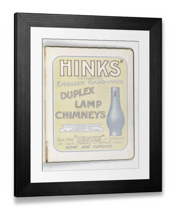 Framed Print : Page from Hinks Lamps catalogue Framed Print : Page from Hinks Lamps catalogue