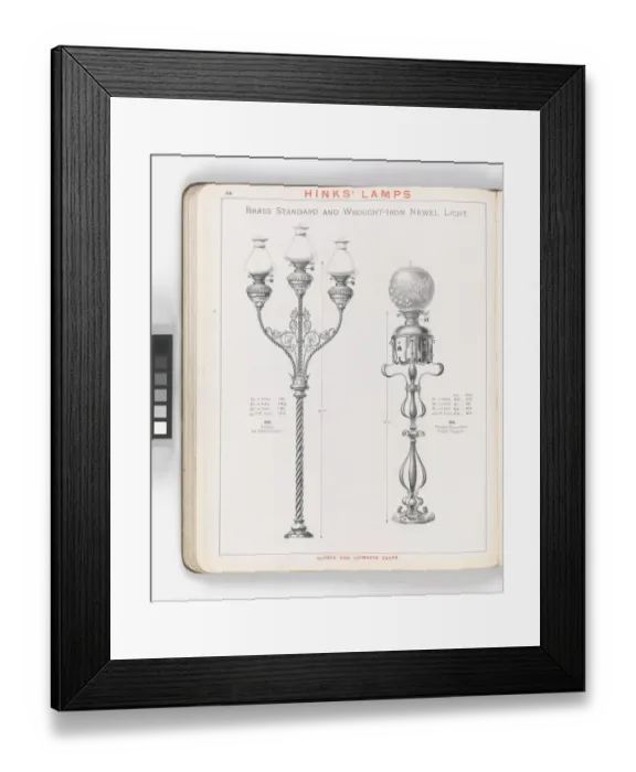 Framed Print : Page from Hinks Lamps catalogue Framed Print : Page from Hinks Lamps catalogue