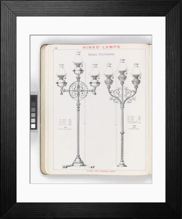 Framed Print : Page from Hinks Lamps catalogue Framed Print : Page from Hinks Lamps catalogue