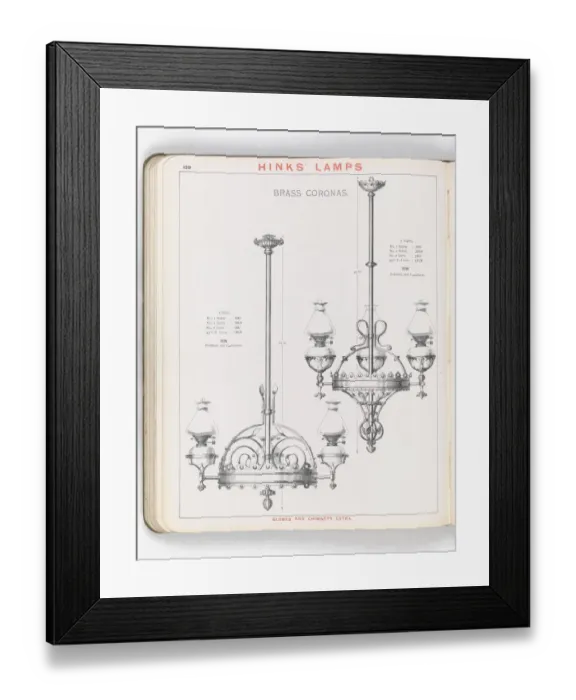 Framed Print : Page from Hinks Lamps catalogue Framed Print : Page from Hinks Lamps catalogue