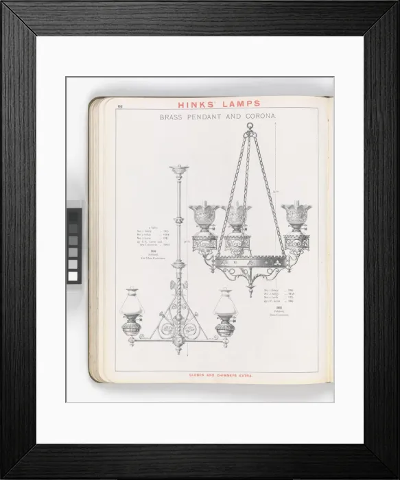 Framed Print : Page from Hinks Lamps catalogue Framed Print : Page from Hinks Lamps catalogue