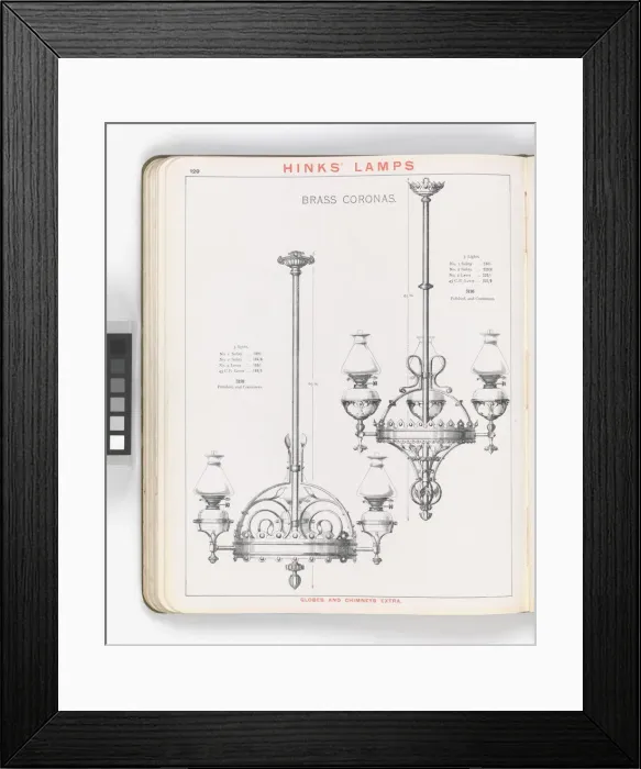 Framed Print : Page from Hinks Lamps catalogue Framed Print : Page from Hinks Lamps catalogue