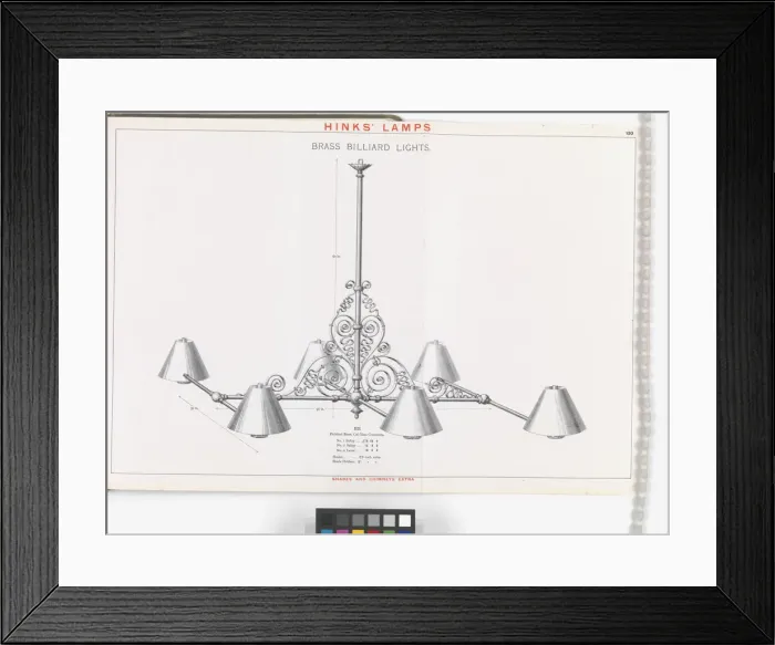 Framed Print : Page from Hinks Lamps catalogue Framed Print : Page from Hinks Lamps catalogue