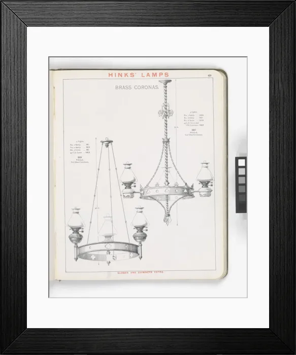 Framed Print : Page from Hinks Lamps catalogue Framed Print : Page from Hinks Lamps catalogue