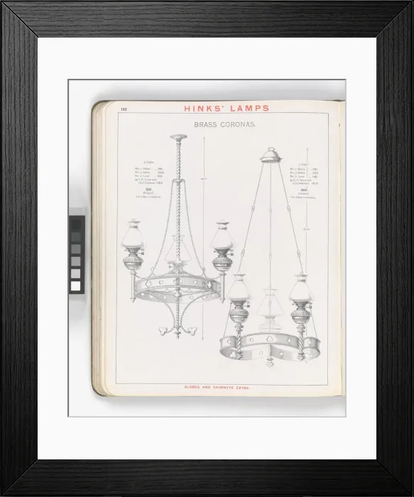 Framed Print : Page from Hinks Lamps catalogue Framed Print : Page from Hinks Lamps catalogue