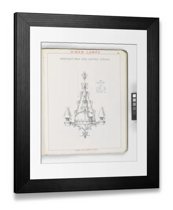 Framed Print : Page from Hinks Lamps catalogue Framed Print : Page from Hinks Lamps catalogue