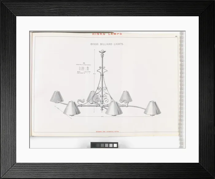 Framed Print : Page from Hinks Lamps catalogue Framed Print : Page from Hinks Lamps catalogue