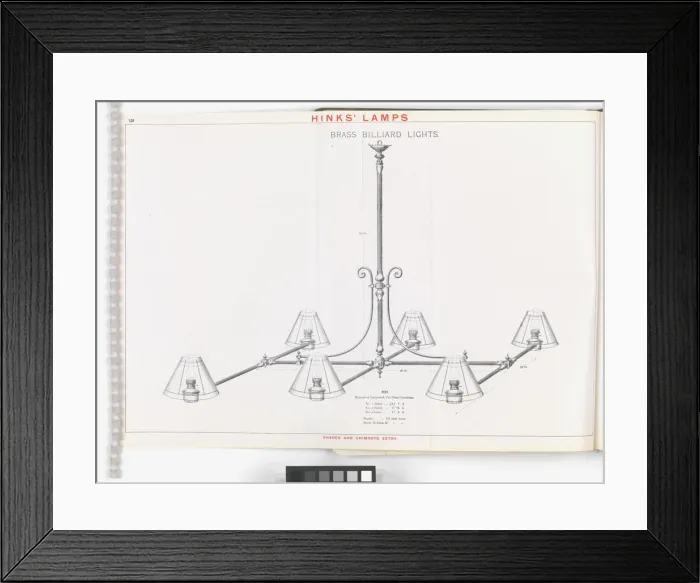 Framed Print : Page from Hinks Lamps catalogue Framed Print : Page from Hinks Lamps catalogue