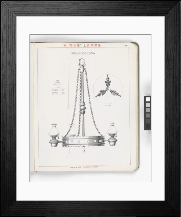 Framed Print : Page from Hinks Lamps catalogue Framed Print : Page from Hinks Lamps catalogue