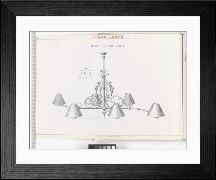 Framed Print : Page from Hinks Lamps catalogue Framed Print : Page from Hinks Lamps catalogue
