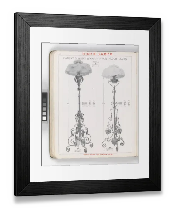 Framed Print : Page from Hinks Lamps catalogue Framed Print : Page from Hinks Lamps catalogue