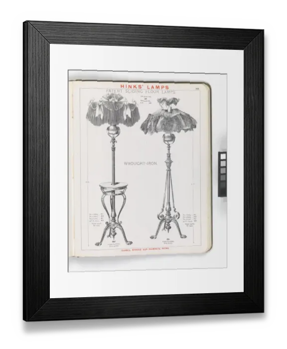 Framed Print : Page from Hinks Lamps catalogue Framed Print : Page from Hinks Lamps catalogue