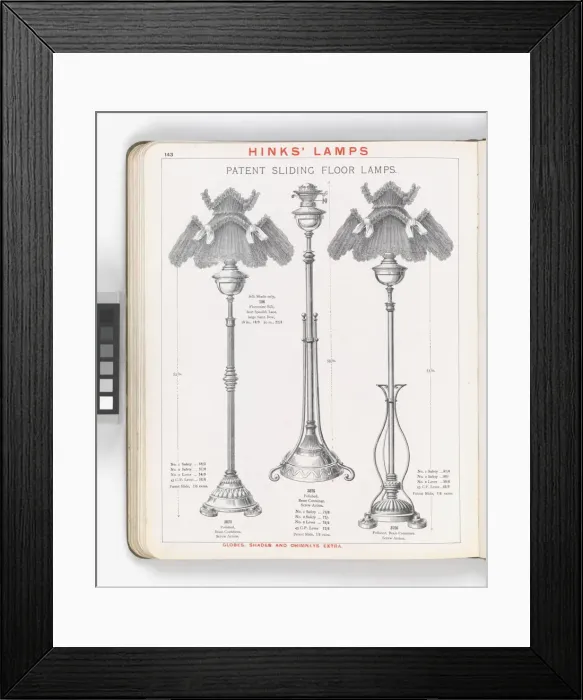 Framed Print : Page from Hinks Lamps catalogue Framed Print : Page from Hinks Lamps catalogue
