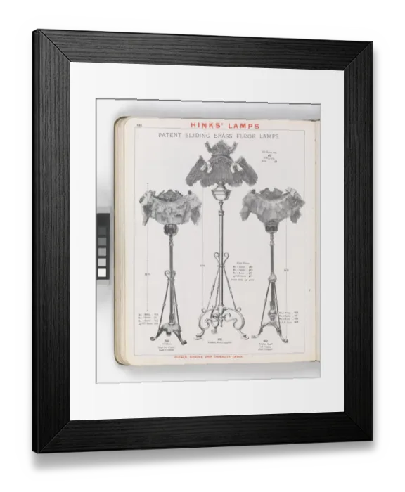 Framed Print : Page from Hinks Lamps catalogue Framed Print : Page from Hinks Lamps catalogue