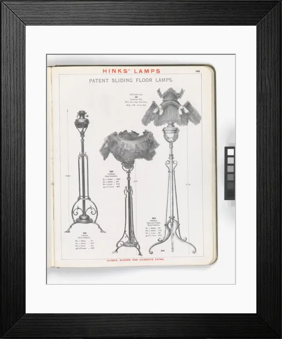 Framed Print : Page from Hinks Lamps catalogue Framed Print : Page from Hinks Lamps catalogue
