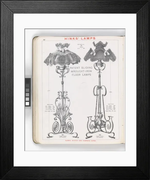 Framed Print : Page from Hinks Lamps catalogue Framed Print : Page from Hinks Lamps catalogue