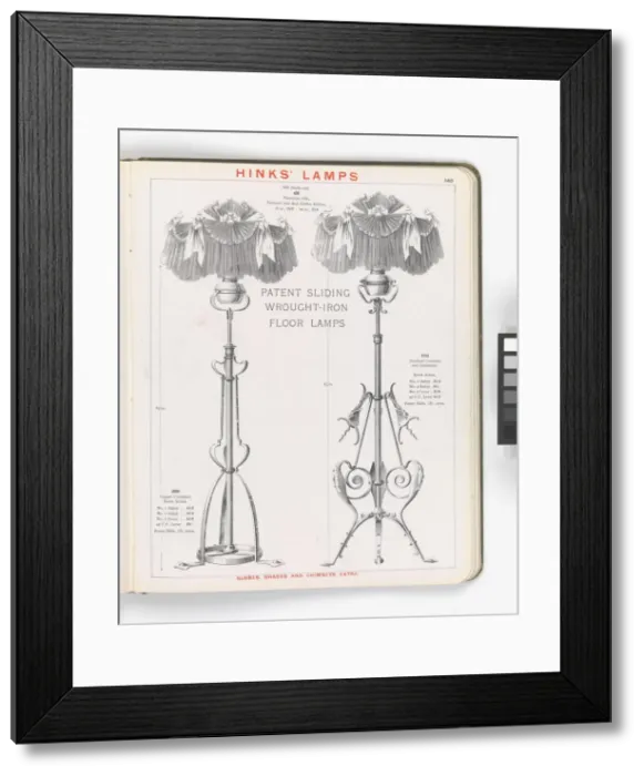 Framed Print : Page from Hinks Lamps catalogue Framed Print : Page from Hinks Lamps catalogue