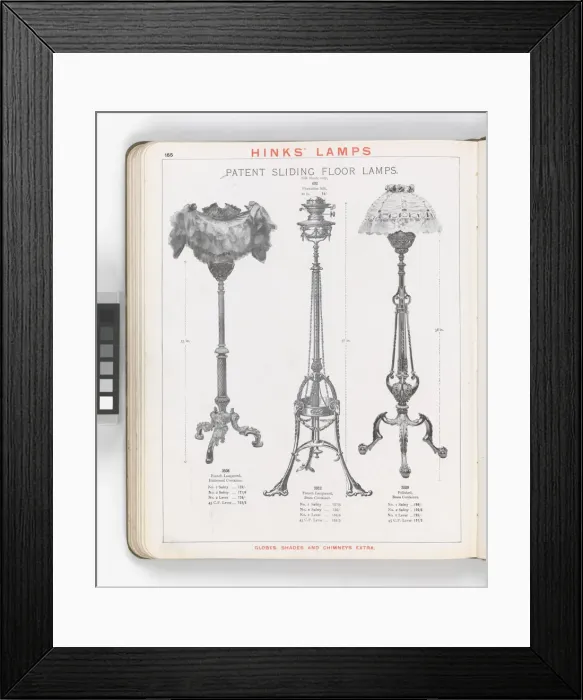Framed Print : Page from Hinks Lamps catalogue Framed Print : Page from Hinks Lamps catalogue