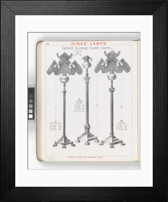 Framed Print : Page from Hinks Lamps catalogue Framed Print : Page from Hinks Lamps catalogue